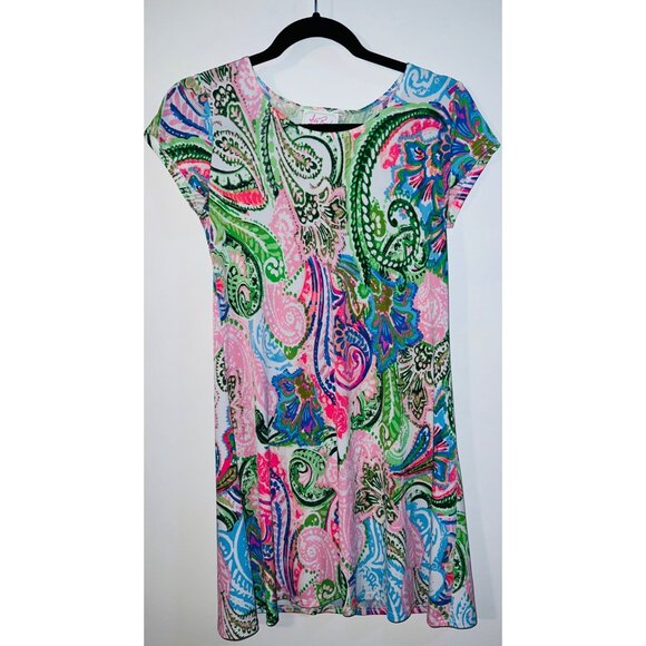 Ivy Road Womens Paisley Short Sleeve Dress PS Multicolor - Picture 1 of 2